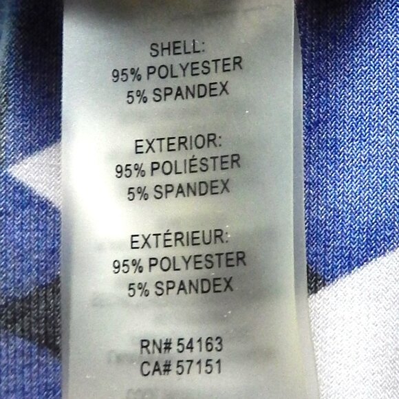 Calvin Klein Pleated Neck Blue/Black/White Sleeveless Size XLG Career Top EUC - Picture 14 of 14